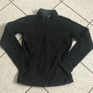 Mountain Hardwear Wool Blend Full Zip Cardigan Sweater Jacket in Black Sz Small